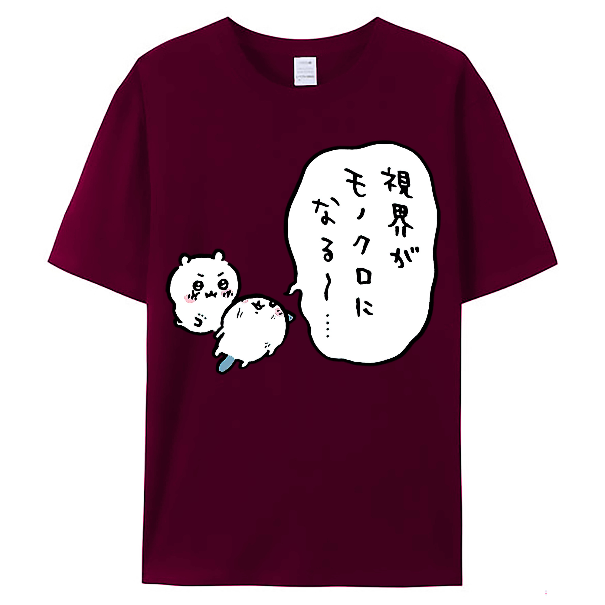（画像用） ちいかわ ちいかわ Chii-kawa chiikawa レディースカジュアルプリントTシャツ（綿100％）